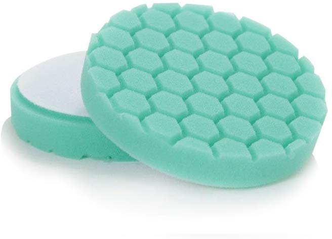 Almohadilla hexadecimal de Chemical Guys, Almohadilla de pulido resistente, 6.5 pulgadas, Verde