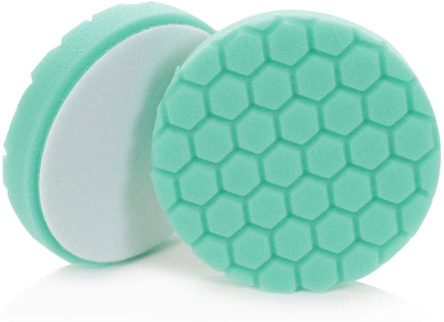 Almohadilla hexadecimal de Chemical Guys, Almohadilla de pulido resistente, 6.5 pulgadas, Verde