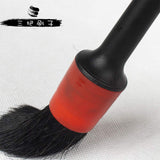 onest Natural Pelo de jabalí Premium Detalle Pincel (Juego de 6), Auto Detailing cepillo para polvo Set para limpieza Weels, Interior, Exterior, piel y 2 Pcs Automotive Limpiador de aire acondicionado y cepillo para polvo