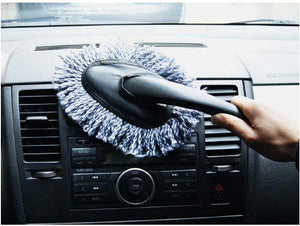 Cepillo limpiador de polvo multifunción para auto, color gris, productos de limpieza