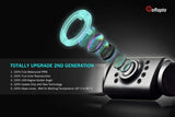 eRapta ERT01 - Cámara de visión trasera para coche con ángulo de visión perfecto de 149°, 8 luces LED, visión nocturna, 9 niveles, impermeable, universal, cámara de marcha atrás, placa de licencia