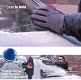 Fullyy - Rascador de hielo redondo para parabrisas, diseño de cono mágico para coche, rascador de hielo, herramienta para quitar la nieve del coche