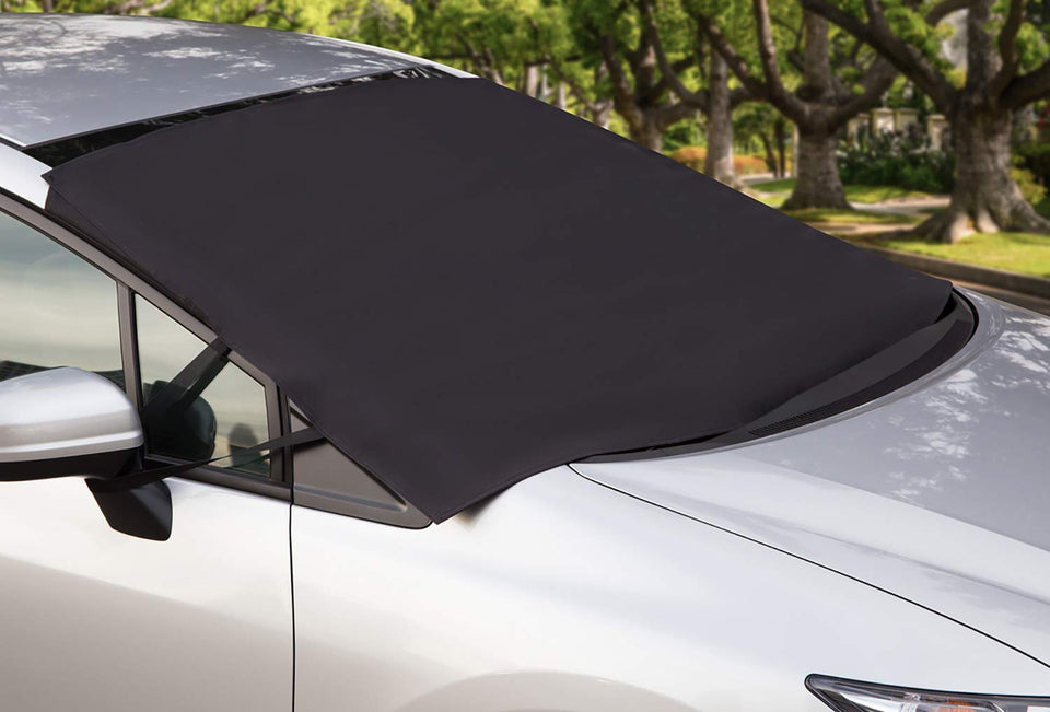 OxGord, cobertor para parabrisas, eliminación de nieve, protector para parabrisas para todos los climas, invierno, verano, protector solar para autos, camiones, camionetas, vehículos utilitarios deportivos. Deje de usar el cepillo o la pala