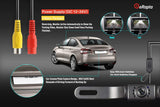 eRapta ERT01 - Cámara de visión trasera para coche con ángulo de visión perfecto de 149°, 8 luces LED, visión nocturna, 9 niveles, impermeable, universal, cámara de marcha atrás, placa de licencia