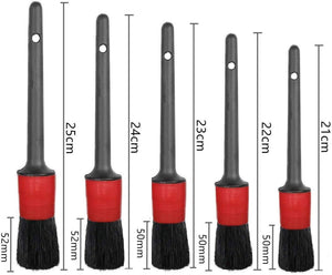 onest Natural Pelo de jabalí Premium Detalle Pincel (Juego de 6), Auto Detailing cepillo para polvo Set para limpieza Weels, Interior, Exterior, piel y 2 Pcs Automotive Limpiador de aire acondicionado y cepillo para polvo