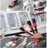 onest Natural Pelo de jabalí Premium Detalle Pincel (Juego de 6), Auto Detailing cepillo para polvo Set para limpieza Weels, Interior, Exterior, piel y 2 Pcs Automotive Limpiador de aire acondicionado y cepillo para polvo