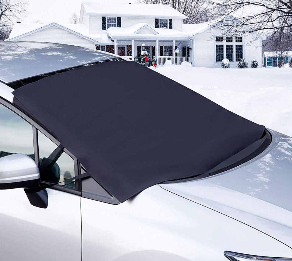 OxGord, cobertor para parabrisas, eliminación de nieve, protector para parabrisas para todos los climas, invierno, verano, protector solar para autos, camiones, camionetas, vehículos utilitarios deportivos. Deje de usar el cepillo o la pala